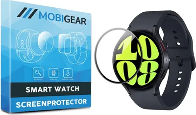 Produktbild von Mobigear Premium  Samsung Galaxy Watch 6 - 44 mm Displayschutz Schutzfolie - Hüllenfreundlich - Schwarz