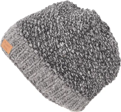 Produktbild von Kuschelige Handgestrickte Wollmütze mit Perlmuster, Wintermütze - Grau/anthrazit, Uni, Wolle, Hüte, Mützen