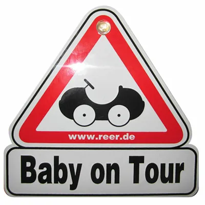 Zdjęcie produktu dla znak samochodowy reer Baby on Tour, z przyssawką, znak informacyjny, ogłoszenie, znak, 80210