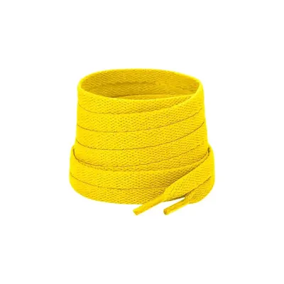 Flache Schnürsenkel in 
Gelb – 100 cm Länge – 8 mm breit – für Freizeitschuhe und Sneaker