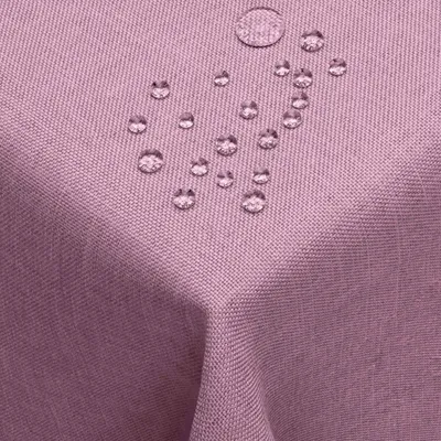 Produktbild von DecoHomeTextil Leinen Optik Tischdecke Lila Eckig 110 x 110 cm mit Lotus Effekt Abwaschbar