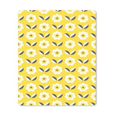 Produktbild von MuchoWow® Mauspad Mousepad Blume - Gelb - Muster - Sommer 19x23 cm - Mousepads - Maus Mat - Pad - Mausunterlage - Mauspads - Spielen