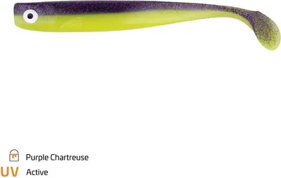 Produktbild von Zeck Hänels Zandergummi 16cm - 2 Gummifische, Zeck Farbe:Purple Chartreuse