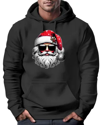 Produktbild von Hoodie Herren Weihnachten Motiv Santa Claus Cool Ugly XMAS Sweater Kapuzenpulli Geschenk Männer Moonworks® schwarz XXL