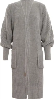 Produktbild von Knit Factory Patty Lange Strickjacke - Iced Clay - 40/42