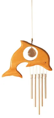 Produktbild von Kristallobjekt "Delphin" mit Klangspiel 20cm