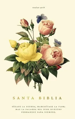 Produktbild von Rvr60, Santa Biblia, Premio Y Regalo, Letra Grande, Tapa Dura, Floral, Palabras de Jesús En Rojo, Comfort Print