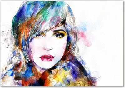 Produktbild von Tulup® Glas-Bild - 100 x 70 - Wandbild aus Glas - Wandkunst - Wandbild hinter gehärtetem Sicherheitsglas - Kunst: modern & klassisch - Gesicht einer Frau - Mehrfarbig