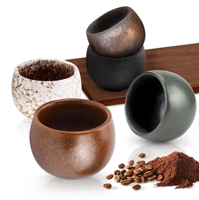 Zdjęcie produktu dla Zestaw 5 filiżanek do espresso, wykonanych z ceramiki, bez ucha