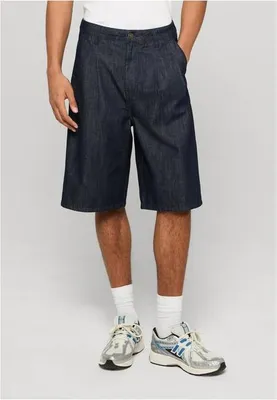 Image de Short en denim plissé Urban Classics pour homme, nouveau modèle délavé bleu moyen - taille 34