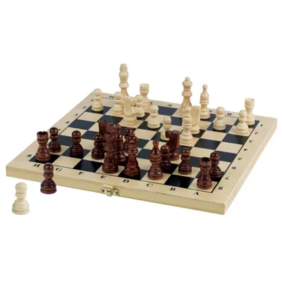 Produktbild von Natural Games Classic Games Schachkassette hell, 29x29cm, Strategiespiel, ca. 29x29x4,3cm, für 2 Spieler, ab 8 Jahren