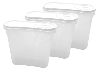 Image de Rival Set de boîtes à verser 2,4 litres blanc Boîtes de conservation Boîtes à provisions Saupoudreuses