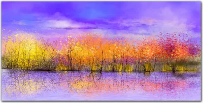Produktbild von Coloray Bild aus Leinwand 100x50 Leinwand Dekoration - Bäume Himmel