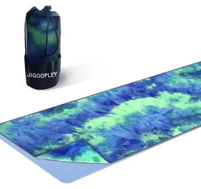 Immagine prodotto di Asciugamano antiscivolo per yoga, ad asciugatura rapida, blu-verde
