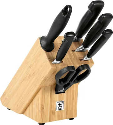 Immagine prodotto di Ceppo di coltelli ZWILLING con 6 coltelli a quattro stelle 7 pezzi