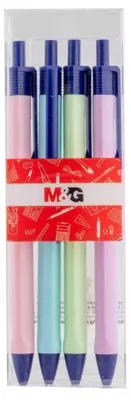 Obrázek produktu pro Gelové pero 0,7 mm, modré, 4 ks, pastelové barvy, M&G