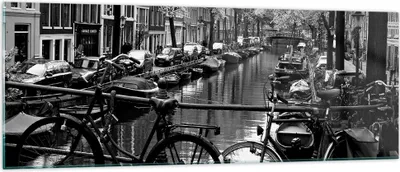 Produktbild von Bilder auf glas - Holland Kanal - 140x50cm - Glasbilder - Wandbilder - Kunstdruck - zum Aufhängen bereit - Wanddekoration aus Glas - Glas Bilder - Wandbild auf Glas - Einteilig - GAB140x50-3516