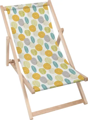 Produktbild von Dreamroots Liegestuhl klappbar Holz, Buchenholz bis 130 kg, Sonnenliege klappbar mit 3-stufiger Neigungsregulierung der Rückenlehne,Autumn is Coming