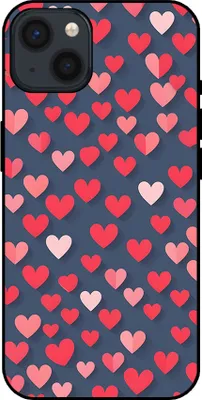 Produktbild von Smartphonica Telefon Fall passt iPhone 13 mit rosa und roten Herzen Impressum - TPU Backcover Fall mit rosa und roten Herzen Design
