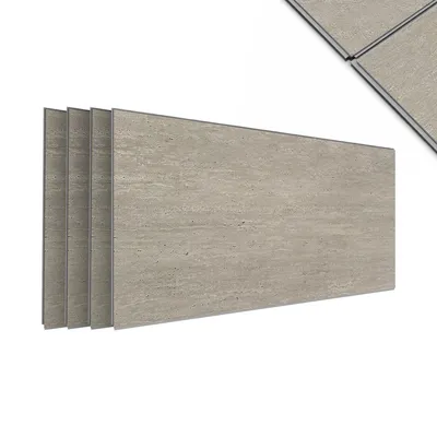 Produktbild von IZODEKOR SPC Wandpaneele 60x120 cm Set (4 Stück) – Wasserdichte Wandverkleidung für Bad & Küche – Desert Silence