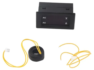 Zdjęcie produktu dla Cyfrowy wyświetlacz LED, napięcie 100–300 V AC, woltomierz, 0–100 A, amperomierz (czerwony, niebieski)