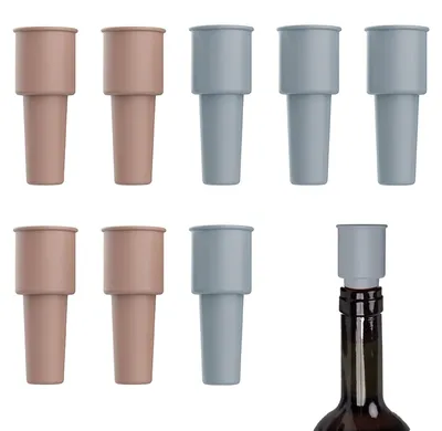 10er Set Silikon-Weinflaschenverschlüsse, luftdicht, 1,8–2,2 cm