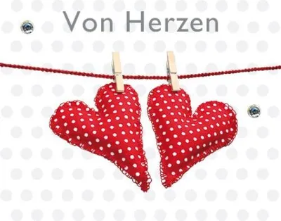 Produktbild von Allgemeine Wünsche  Von Herzen  MidiKlammerkarte  Blumenkärtchen mit K