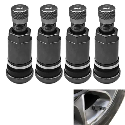 Obrázok produktu pre 4 kovové ventily pre hliníkové disky, vzduchotesné a nerezové, 45 mm