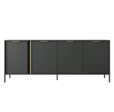 Produktbild von AX LIVING Anthrazit Catanian 203 4T Sideboard mit Türen, 202,9cm breit