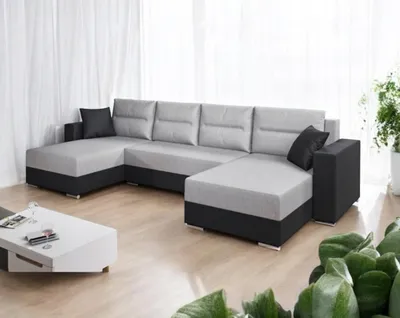 Obrázek produktu pro Rozkládací sedací souprava do U LUCASA 2 - šedá / černá
