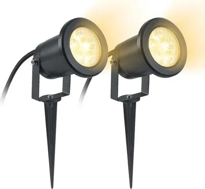 Obrázek produktu pro LED osvětlení pro zahradu, 3W - Voděodolné venkovní reflektory, teplá bílá barva, 2 kusy