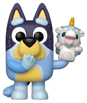 Obrázek produktu pro Bluey POP! Animovaná vinylová figurka Bandit s Unicourse, 9 cm