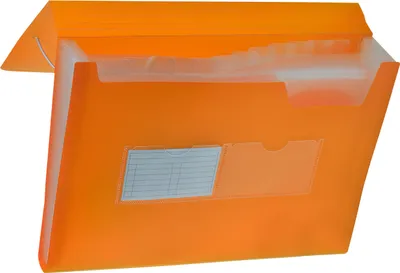 Obrázek produktu pro Teczka harmonijkowa A4 z gumką 13 przegródek pomarańczowa