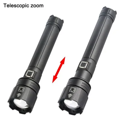 Productafbeelding van DrPhone ICE V3 – Krachtige LED Zaklamp XHP90 – 500 Meter Bereik – Zoomfunctie –
