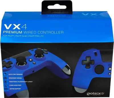 Produktbild von Gioteck VX4, Gamepad, PC, PlayStation 4, D-Pad, Analog / Digital, Kabelgebunden, USB