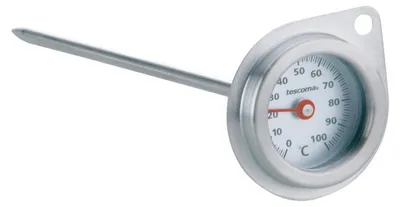 Analoges Kochthermometer, Edelstahl, 0–100 °C, spülmaschinenfest