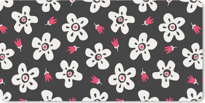 Produktbild von MuchoWow® Mauspad Mousepad Muster - Blumen - Sterne 60x30 cm - Mousepads - Maus Mat - Pad - Mausunterlage - Nachhaltig