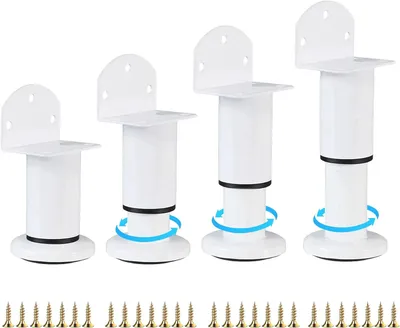 Produktbild von Höhenverstellbare Möbelfüße in Weiß, 4er Set, 8-12 cm