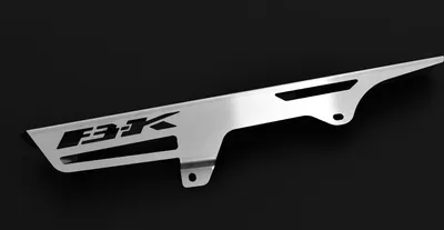 Image de Protège chaîne compatible avec Suzuki GSX 1300 B-King BJ 2007-12 Logo argent