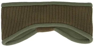 Productafbeelding van Fiebig brede gebreide hoofdband met ribbels en fleece aan de binnenkant