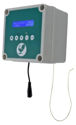 Hühnerstall-Türsteuerung, Timer, Lichtsensor, IP44, Fernbedienung