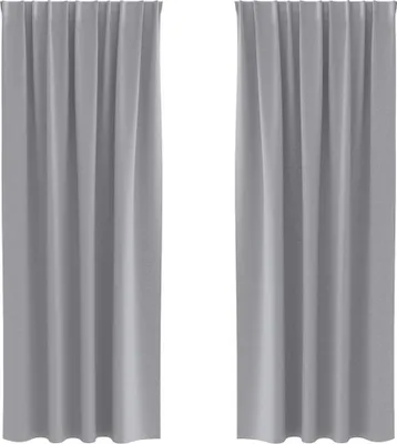 Immagine prodotto di vidaXL Tende oscuranti con anelli 2 pezzi Grigio chiaro 260 x 140 cm