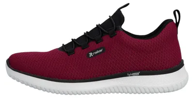 Image de Chaussures de sport pour hommes Rieker, lacets, couleur rouge, style décontracté