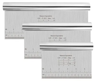Image de Set de 3 spatules en acier inoxydable avec graduation