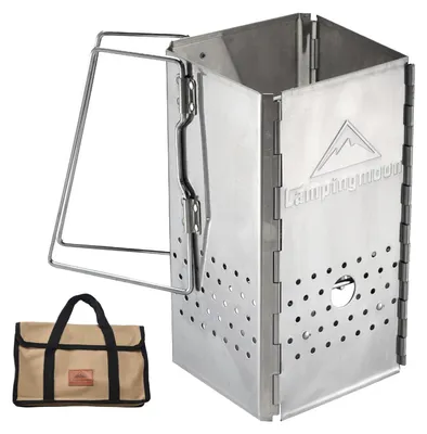 Image de Allumeur de charbon en acier inoxydable, portable, pour un allumage rapide du charbon de bois