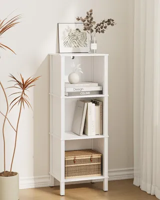 Produktbild von 3-Tier Bücherregal - Eckregal für Wohnzimmer und Büro (Weiß)