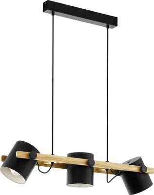 Produktbild von EGLO Hornwood, 3 Glühbirne(n), E27, IP20, Schwarz, Braun, Cremefarben