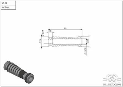 Produktbild von GILLES TOOLING Sport Beifahrer Fußrasten Silber