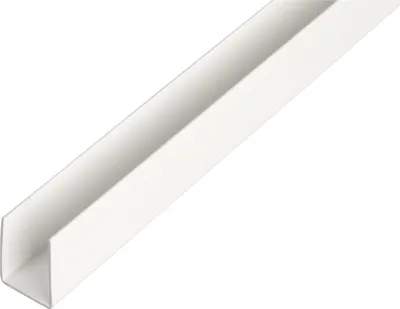 Zdjęcie produktu dla Alberts 498924 Profil U, plastikowy, biały, 1000 x 10 x 10 mm, zestaw 13 sztuk