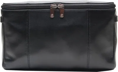 Produktbild von Esquire Leder Utensilientasche Spa Cosmetic Bag Black schwarz